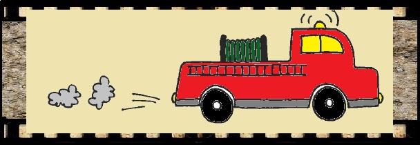 Vatrogasni kamion s crijevom završenom verzijom